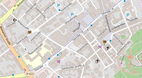 FitnessStudio auf Satellitenbild