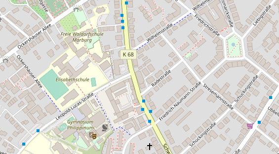 FitnessStudio auf Satellitenbild