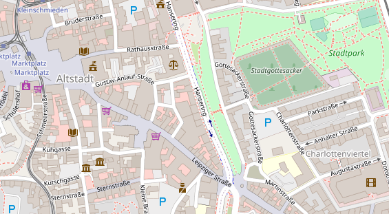 FitnessStudio auf Satellitenbild