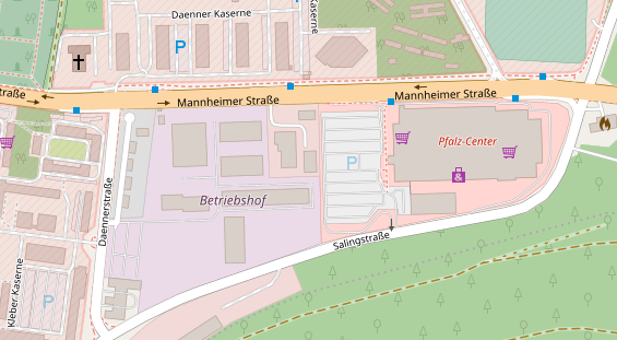 FitnessStudio auf Satellitenbild