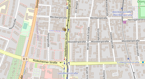 FitnessStudio auf Satellitenbild