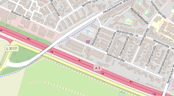 FitnessStudio auf Satellitenbild