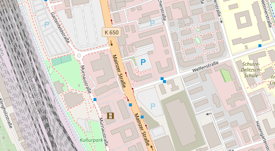 FitnessStudio auf Satellitenbild