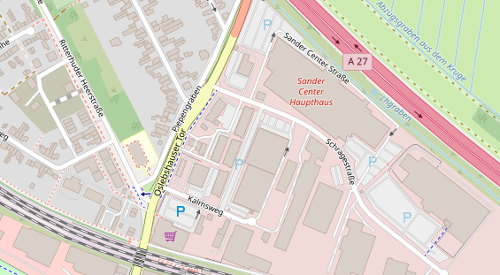 FitnessStudio auf Satellitenbild