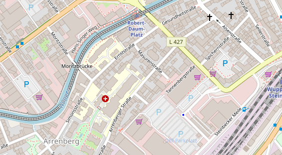 FitnessStudio auf Satellitenbild