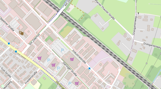 FitnessStudio auf Satellitenbild