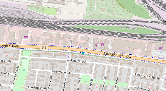 FitnessStudio auf Satellitenbild