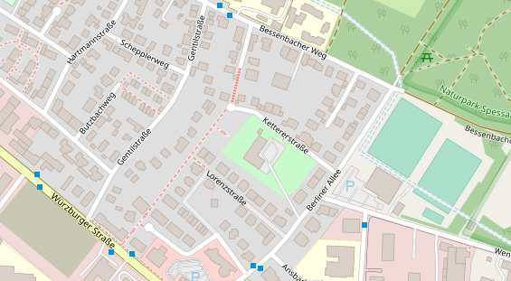 FitnessStudio auf Satellitenbild