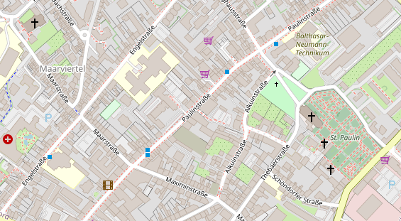 FitnessStudio auf Satellitenbild