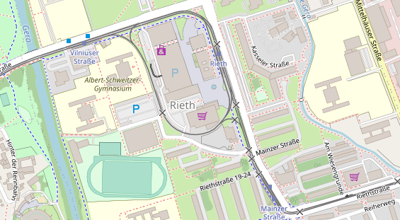 FitnessStudio auf Satellitenbild