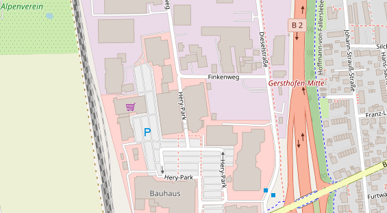 FitnessStudio auf Satellitenbild