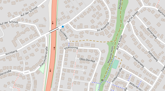 FitnessStudio auf Satellitenbild