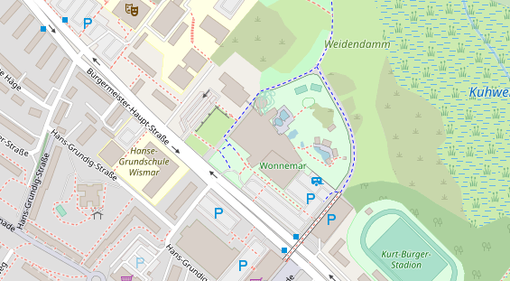 FitnessStudio auf Satellitenbild