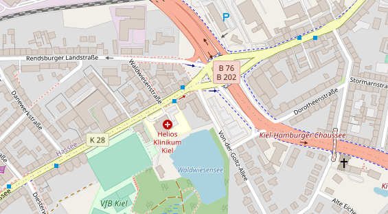 FitnessStudio auf Satellitenbild