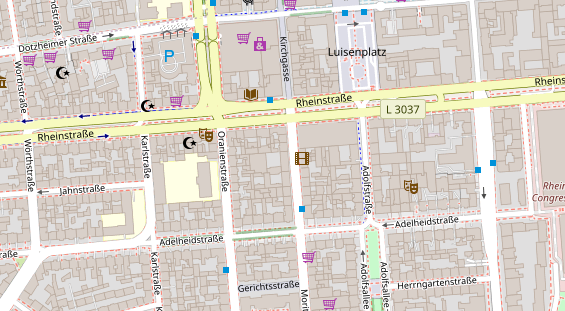 FitnessStudio auf Satellitenbild