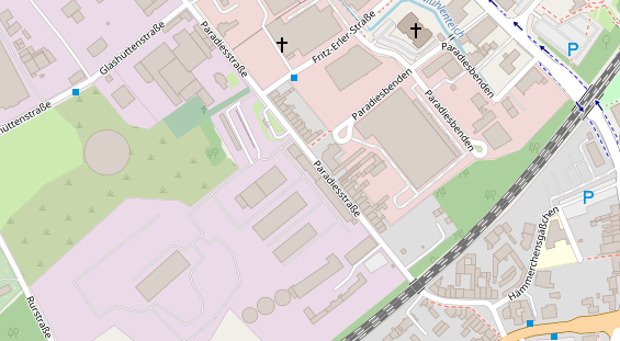 FitnessStudio auf Satellitenbild