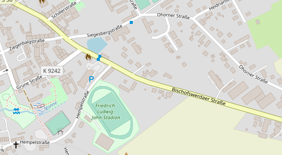 FitnessStudio auf Satellitenbild