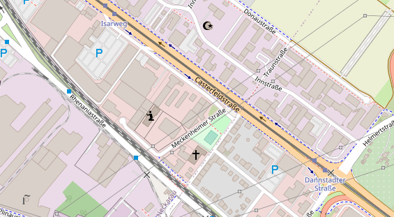 FitnessStudio auf Satellitenbild