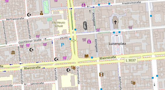 FitnessStudio auf Satellitenbild