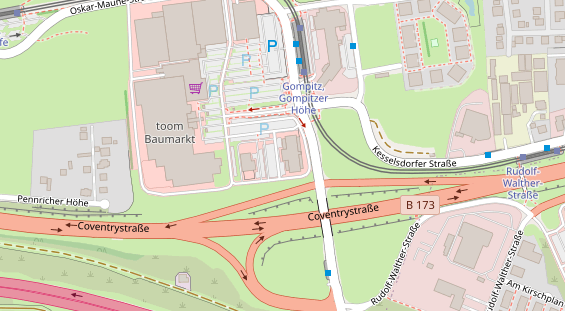 FitnessStudio auf Satellitenbild