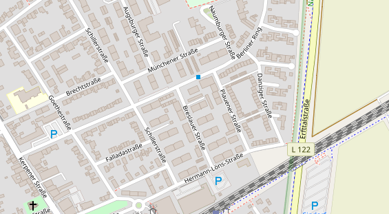 FitnessStudio auf Satellitenbild