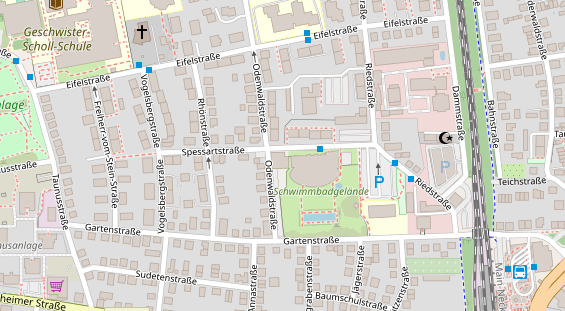 FitnessStudio auf Satellitenbild