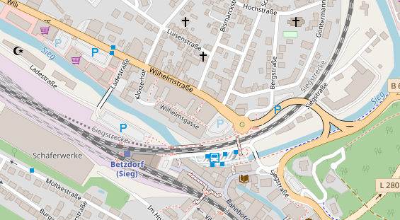 FitnessStudio auf Satellitenbild