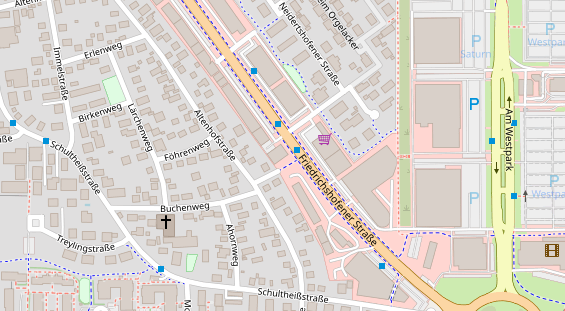 FitnessStudio auf Satellitenbild