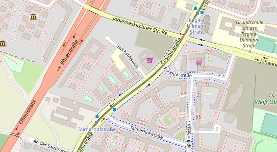 FitnessStudio auf Satellitenbild