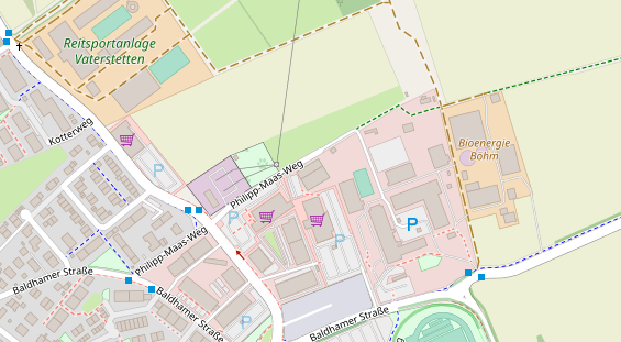 FitnessStudio auf Satellitenbild