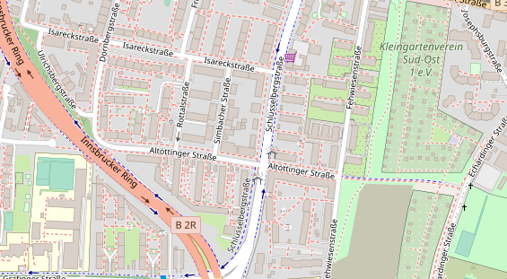 FitnessStudio auf Satellitenbild