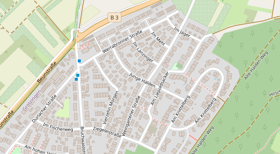 FitnessStudio auf Satellitenbild