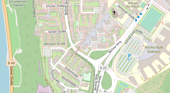 FitnessStudio auf Satellitenbild