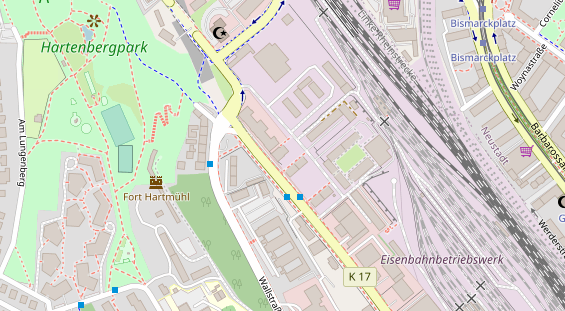 FitnessStudio auf Satellitenbild