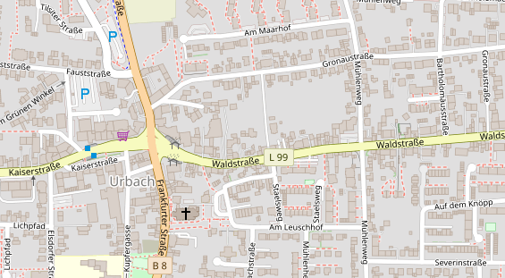 FitnessStudio auf Satellitenbild