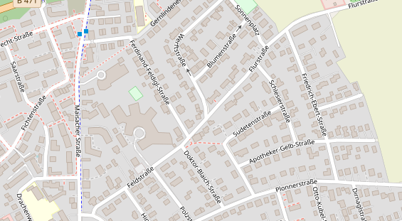 FitnessStudio auf Satellitenbild