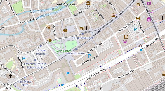 FitnessStudio auf Satellitenbild