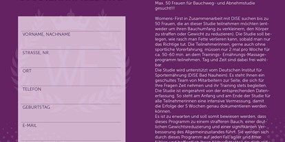 FitnessStudio Suche - kostenfreie Duschen - Mörfelden-Walldorf - Womens-First